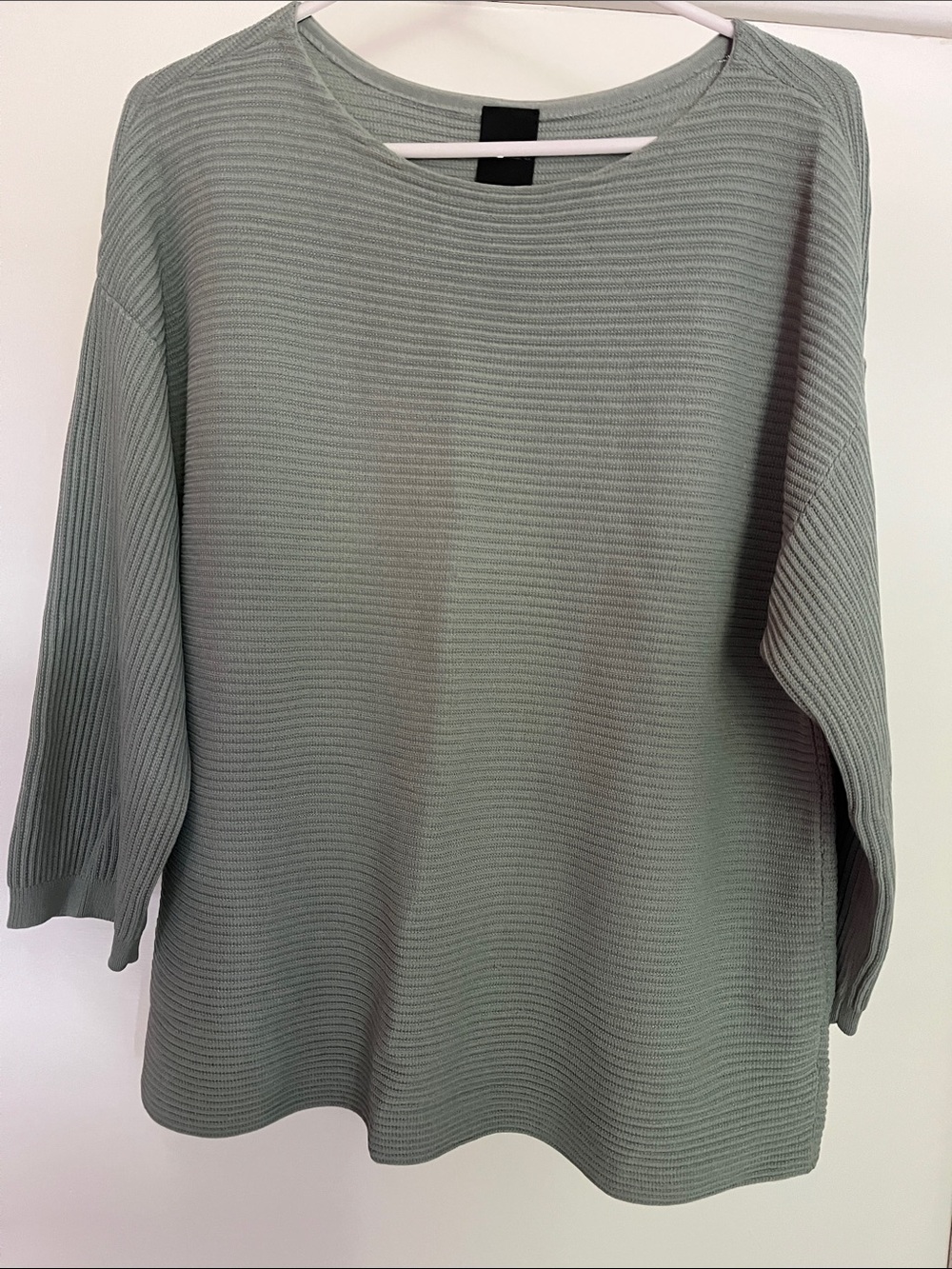 Madeline Ribbed Scoop Neck Sweater in Sage Green